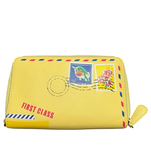 Vera Bradley Accessories - VERA BRADLEY Yellow Postage Stamp Wallet